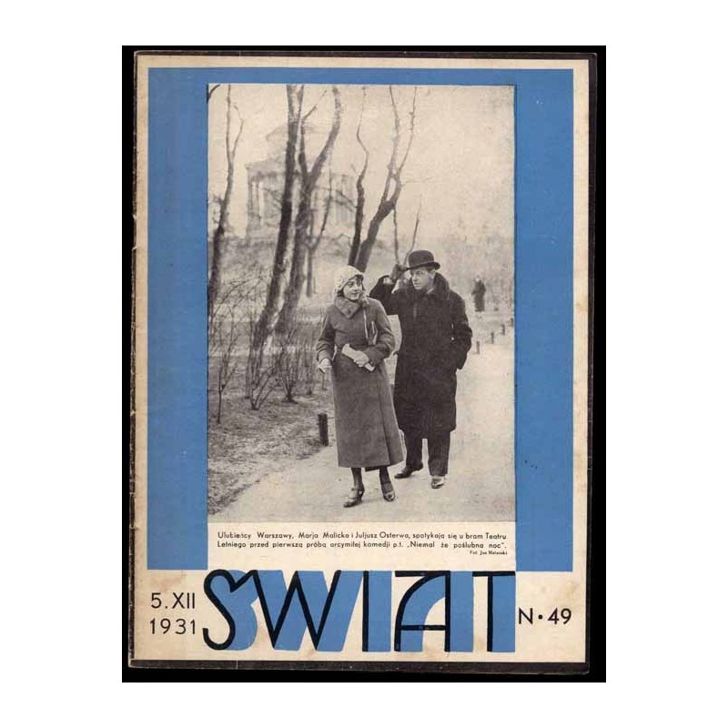 Świat. Pismo tygodniowe ilustrowane. R.26 (1931). Nr 49 (5 grudnia 1931)