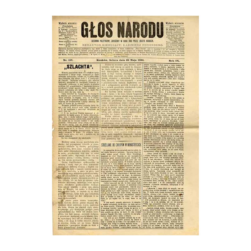 Głos Narodu. R.9 (1901). Nr 117 (25 maja 1901). Wydanie wieczorne