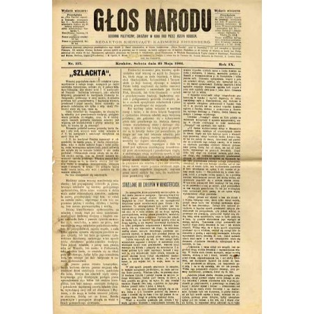 Głos Narodu. R.9 (1901). Nr 117 (25 maja 1901). Wydanie wieczorne