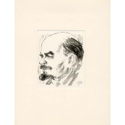 Karl Marx, Friedrich Engels, W.I. Lenin. Radierungen von Prof. E.Jazdzewski
