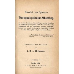 Theologisch-politische Abhandlung Erläuterungen zu Benedict von Spinoza's Theologisch-politische Abhandlung