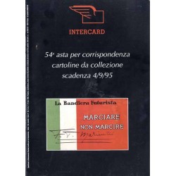 Intercard. 54a asta per corrispondenza cartoline da collezione scadenza al 4/9/95