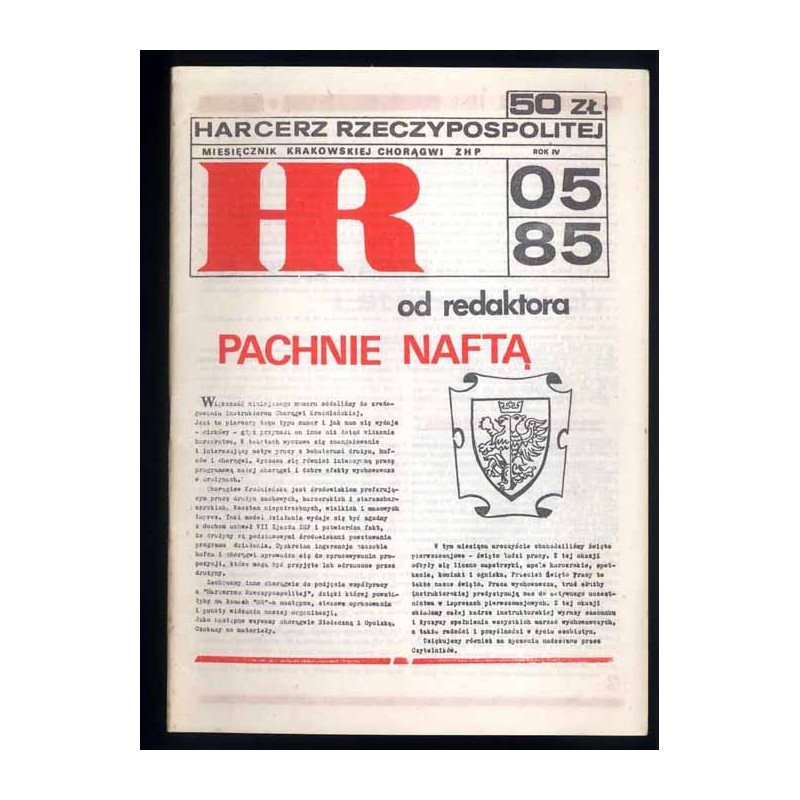 Harcerz Rzeczypospolitej. Miesięcznik Krakowskiej Chorągwi ZHP. R.4 (1985). Nr 5