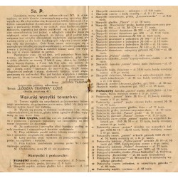 Łódzka Tkanina. Łódź, ul. 1 Maja 9, skrz. poczt. 417. Cennik No 17 na Rok 1931