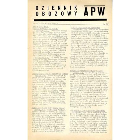 Dziennik Obozowy APW. 1944. Nr 82 (10 maja 1944)