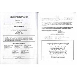 International Federation of Postcard Dealers. IFPD. Roster 1998