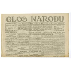 Głos Narodu. R.25 (1917). Nr 185 (6 sierpnia 1917). Wydanie wieczorne