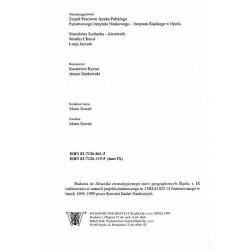 Słownik etymologiczny nazw geograficznych Śląska. T. 9: Noc-Path