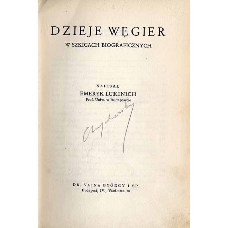 Dzieje Węgier w szkicach biograficznych