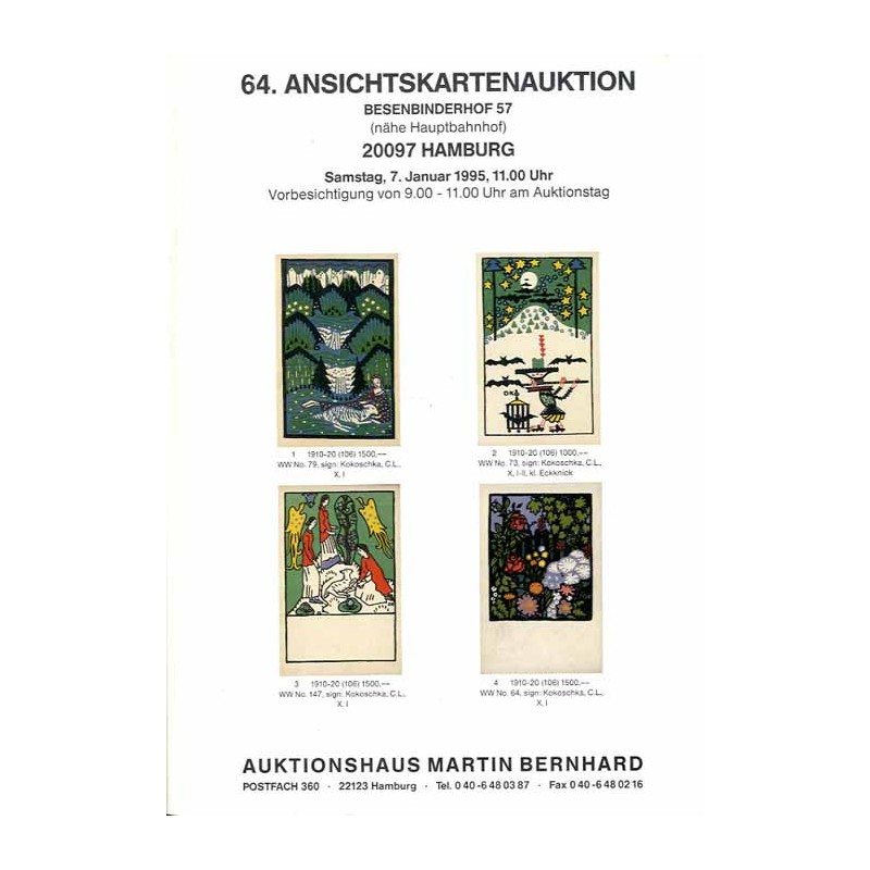 [Martin Bernhard] 64. Ansichtskartenauktion, Atlas Hotel Alte Strasse 58, 79576 Weil am Rhein, Samstag, 7. Januar 1995
