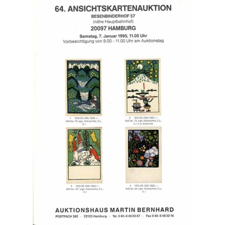 [Martin Bernhard] 64. Ansichtskartenauktion, Atlas Hotel Alte Strasse 58, 79576 Weil am Rhein, Samstag, 7. Januar 1995