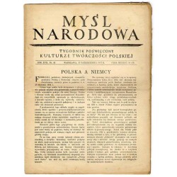 Myśl Narodowa. Tygodnik poświęcony kulturze twórczości polskiej. R.17 (1937). Nr 43 (17 października 1937)