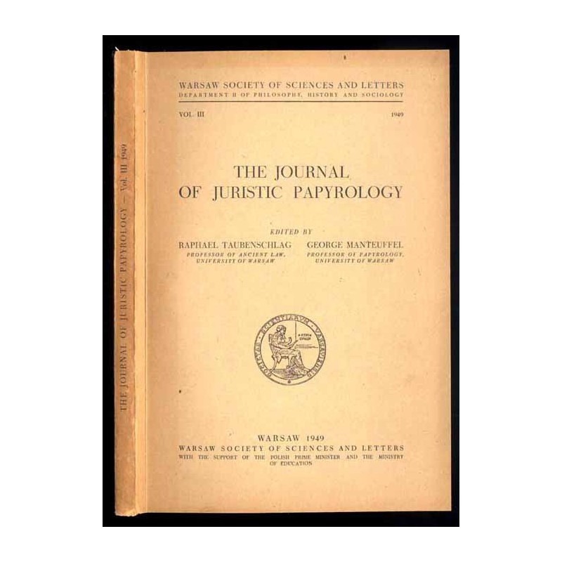 The Journal of Juristic Papyrology  Rocznik Papirologii Prawniczej (1949)