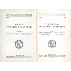 The Journal of Juristic Papyrology  Rocznik Papirologii Prawniczej (1949)