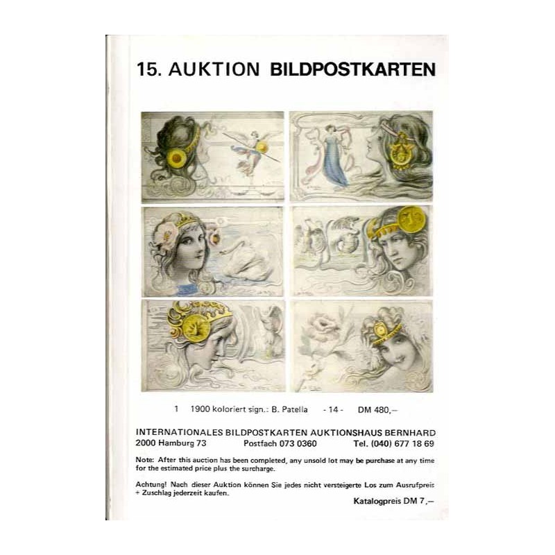 [Martin Bernhard] 15. Auktion Bildpostkarten. Photographica und Randgebiete der Philatelie im Haus des Sports, 2000 Hamburg 6. S