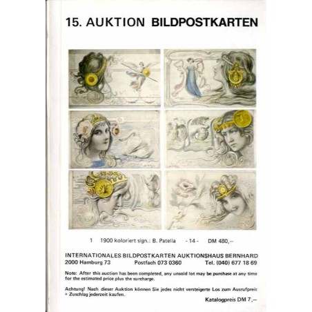 [Martin Bernhard] 15. Auktion Bildpostkarten. Photographica und Randgebiete der Philatelie im Haus des Sports, 2000 Hamburg 6. S