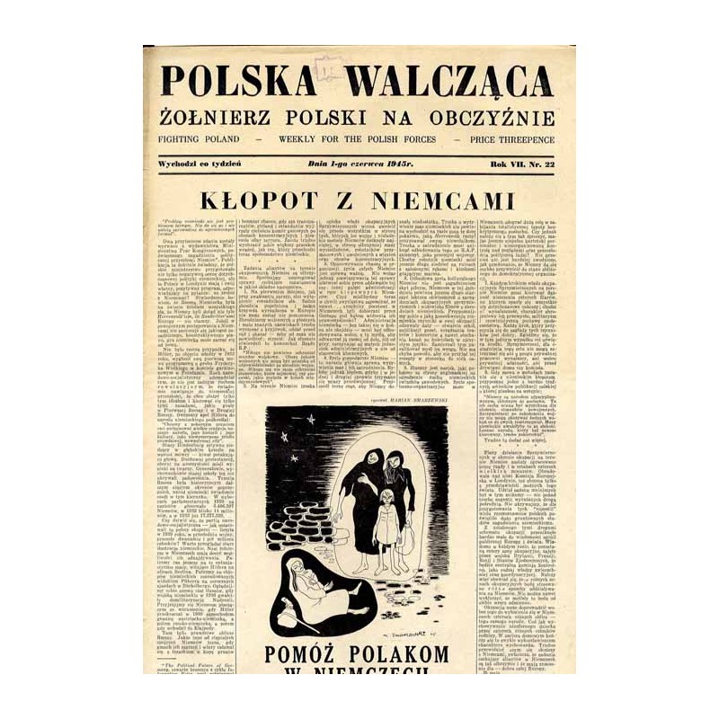 Polska Walcząca - Żołnierz Polski na Obczyźnie. Fighting Poland. Weekly for the Polish Forces. R.7 (1945). Nr 22 (1 czerwca 1945