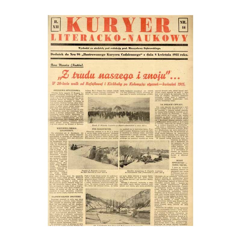 Kuryer Literacko-Naukowy. R.12 (1935). Nr 14 (8 kwietnia 1935)