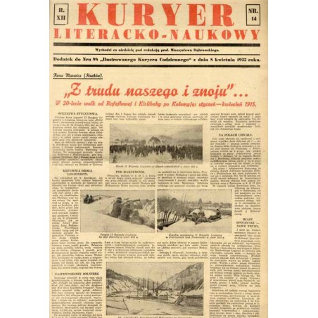 Kuryer Literacko-Naukowy. R.12 (1935). Nr 14 (8 kwietnia 1935)