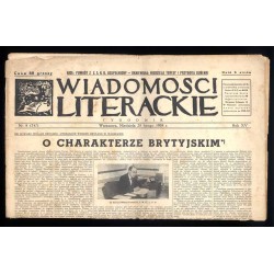 Wiadomości Literackie. Tygodnik. R.15 (1938). Nr 8 (747) (20 lutego 1938)