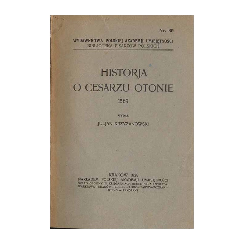 Historja o cesarzu Otonie 1569