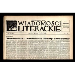 Wiadomości Literackie. Tygodnik. R.9 (1932). Nr 14 (431) (3 kwietnia 1932)