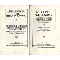 Bibliothek der Kirchenväter. Eine Auswahl Patristischer Werke in deutscher übersetzung. Reihe 1. B. 5: Storf Remigius: Griechisc
