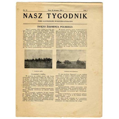 Nasz Tygodnik. Pismo ilustrowane społeczno-literackie. R.1 (1924). Nr 12 (23 sierpnia 1924) / Zjazd Strażactwa Polskiego