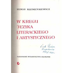 W kręgu języka literackiego i artystycznego