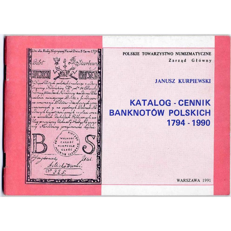 Katalog - cennik banknotów polskich 1794-1990