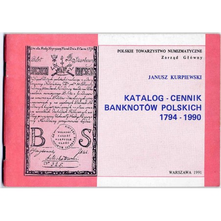Katalog - cennik banknotów polskich 1794-1990