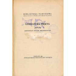 Literatura Piękna 1975-1976. Adnotowany rocznik bibliograficzny