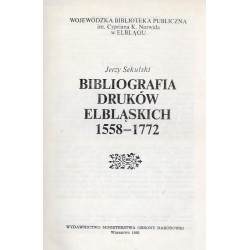 Bibliografia druków elbląskich 1558-1772