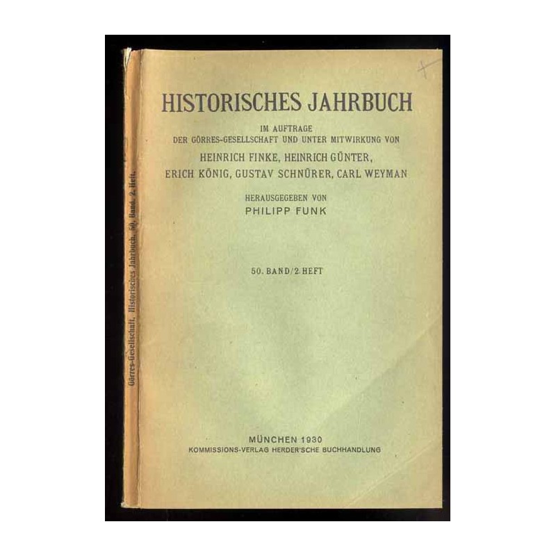 Historisches Jahrbuch. B.50 (1930). H.2