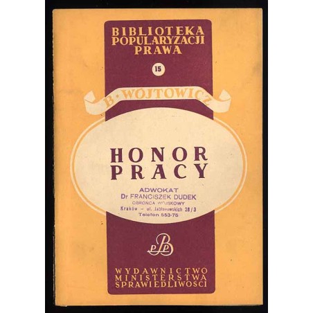 Honor pracy