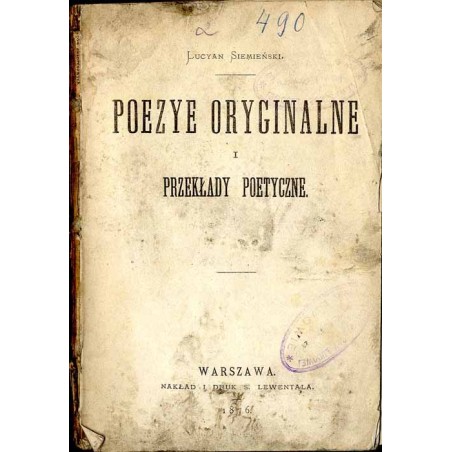 Poezye oryginalne i przekłady poetyczne