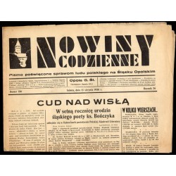 Nowiny Codzienne. Pismo poświęcone sprawom ludu polskiego na Śląsku Opolskim. R.26 (1936). Nr 186 (15 sierpnia 1936)