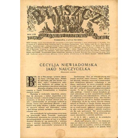 Bluszcz. Pismo tygodniowe illustrowane dla kobiet. R.58 (1925). Nr 27-52 (VII-XII 1925)