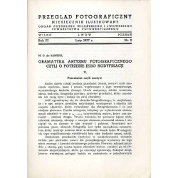 Przegląd Fotograficzny. Miesięcznik ilustrowany. Organ Fotoklubu Wileńskiego i Lwowskiego Towarzystwa Fotograficznego. R. 3 (193
