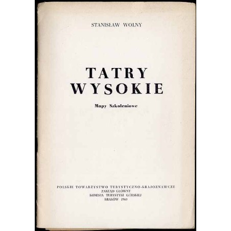 Tatry Wysokie. Mapy szkoleniowe