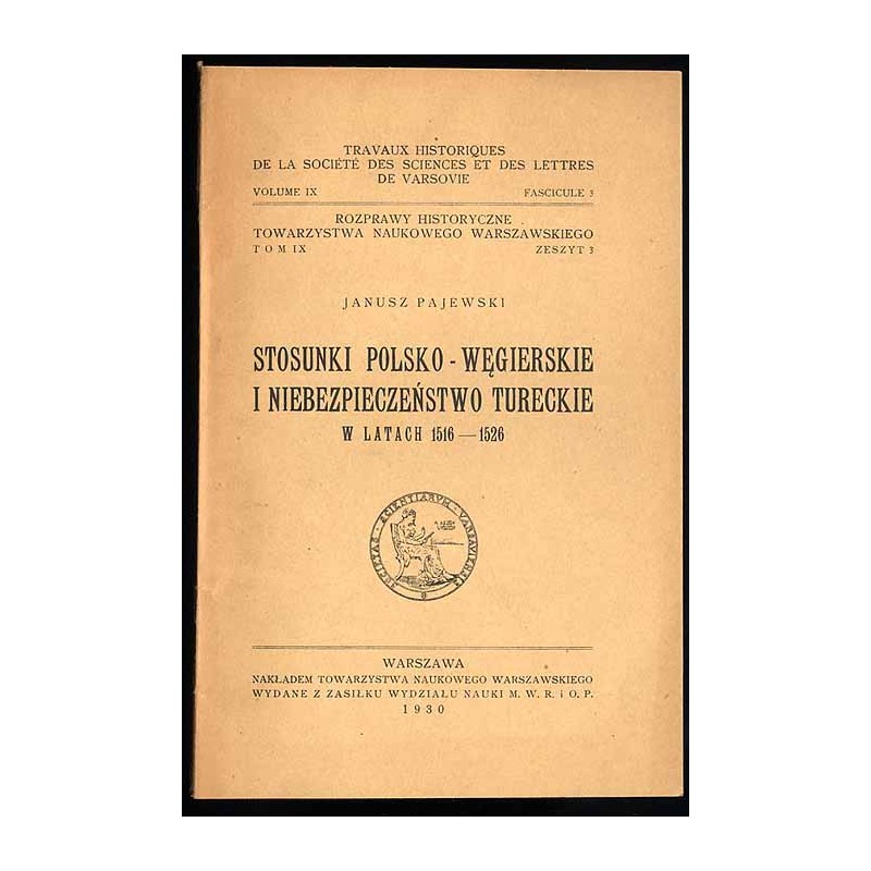 Stosunki polsko-węgierskie i niebezpieczeństwo tureckie w latach 1516-1526