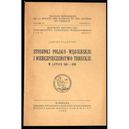 Stosunki polsko-węgierskie i niebezpieczeństwo tureckie w latach 1516-1526