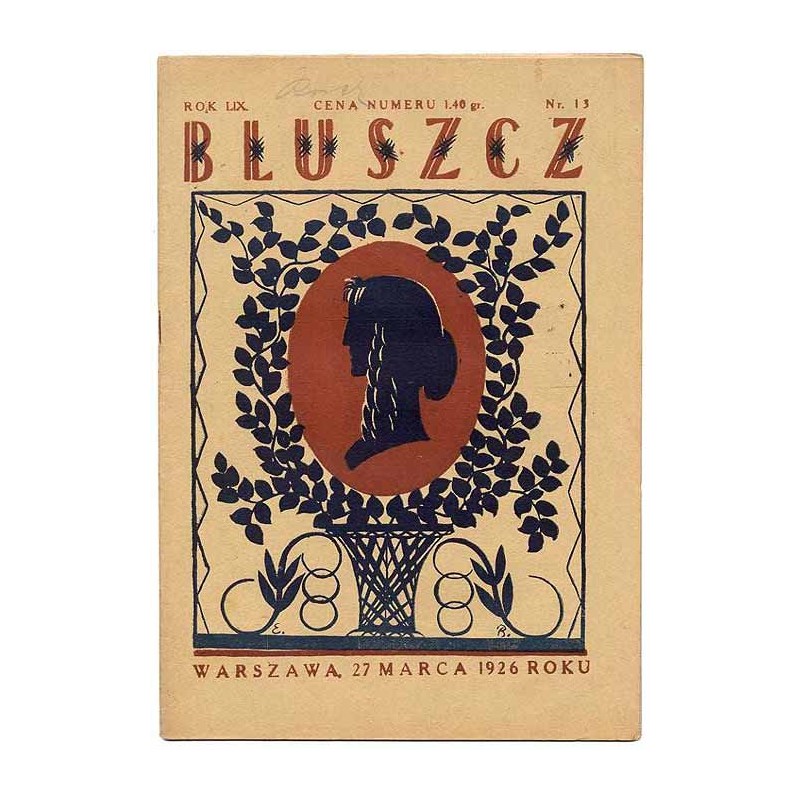 Bluszcz. Pismo tygodniowe ilustrowane dla kobiet. R.59 (1926). Nr 13 (27 marca 1926)
