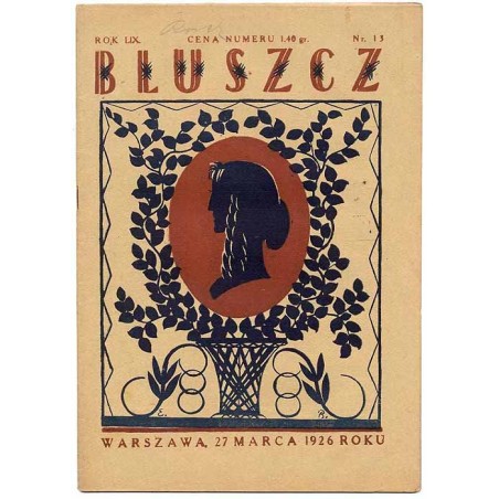 Bluszcz. Pismo tygodniowe ilustrowane dla kobiet. R.59 (1926). Nr 13 (27 marca 1926)