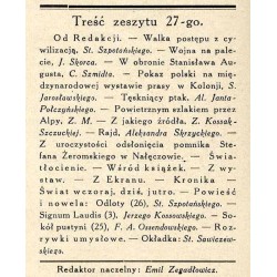 Tęcza. Ilustrowane pismo tygodniowe. R.2 (1928). Z. 27 (7 lipca 1928) / Stanisław Sawiczewski / Jerzy Kossowski / Zbigniew Prona