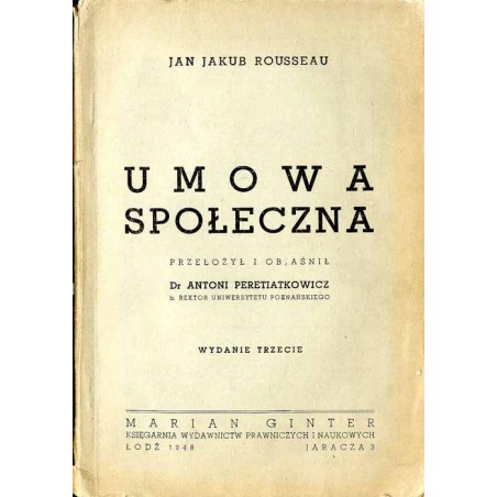 Umowa społeczna [O umowie społecznej czyli Zasady prawa politycznego]