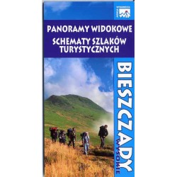 Bieszczady Wysokie. Panoramy widokowe. Schematy szlaków turystycznych