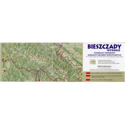Bieszczady Wysokie. Panoramy widokowe. Schematy szlaków turystycznych