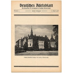 Deutsches Adelsblatt. 2. Jahrgang (1963). Nr 4 (15 IV 1963) [Schloß Fürstlich Drehna, Kr. Luckau, Niederlausitz]