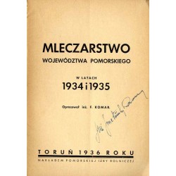 Mleczarstwo Województwa Pomorskiego w latach 1934 i 1935